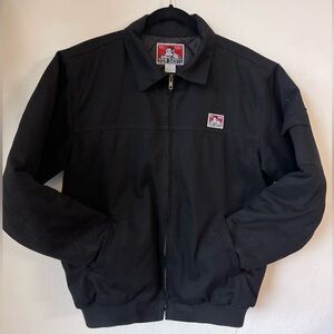 Sold Ben Davis Black Zip-Up Work Bomber Jacket